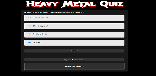 Heavy Metal Quiz